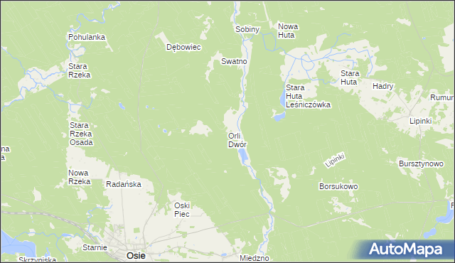 mapa Orli Dwór, Orli Dwór na mapie Targeo