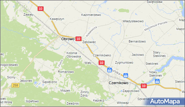 mapa Czernikówko, Czernikówko na mapie Targeo