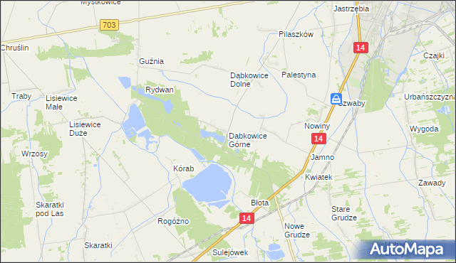 mapa Dąbkowice Górne, Dąbkowice Górne na mapie Targeo