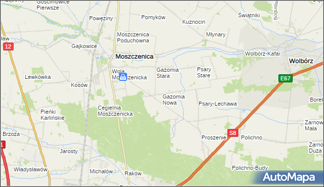 mapa Gazomia Nowa, Gazomia Nowa na mapie Targeo