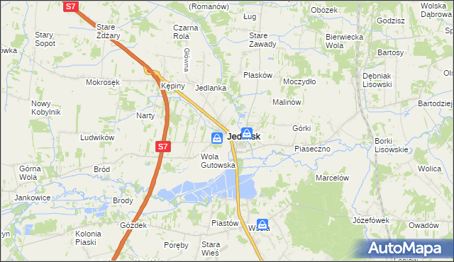 mapa Jedlińsk, Jedlińsk na mapie Targeo