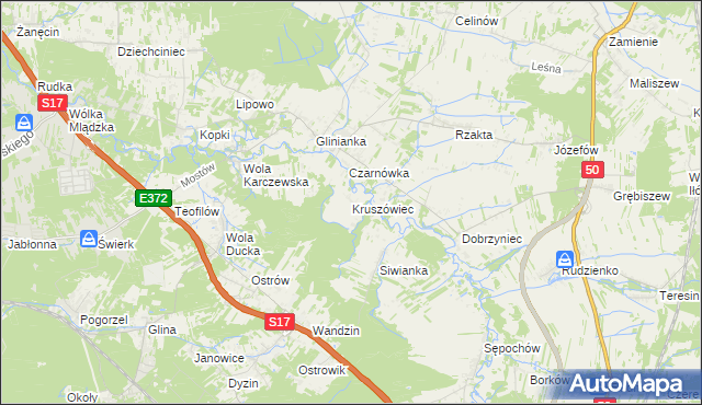 mapa Kruszówiec, Kruszówiec na mapie Targeo