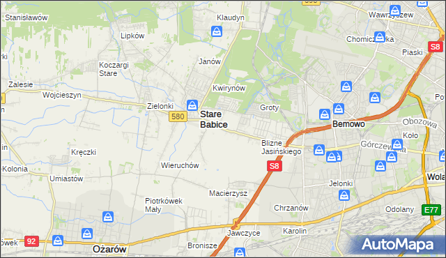 mapa Latchorzew, Latchorzew na mapie Targeo