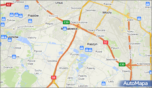 mapa Nowe Grocholice, Nowe Grocholice na mapie Targeo