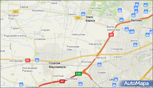 mapa Piotrkówek Duży, Piotrkówek Duży na mapie Targeo