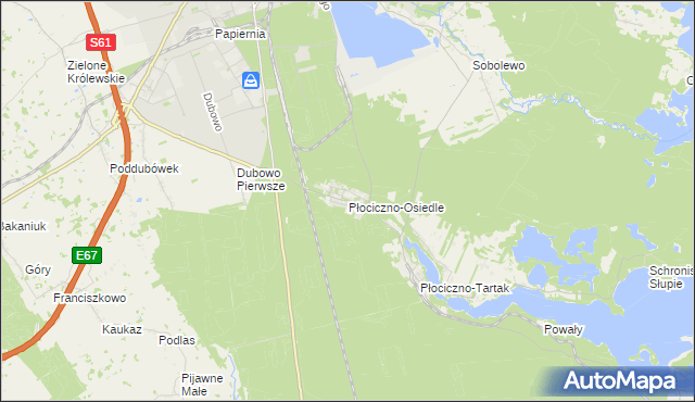 mapa Płociczno-Osiedle, Płociczno-Osiedle na mapie Targeo