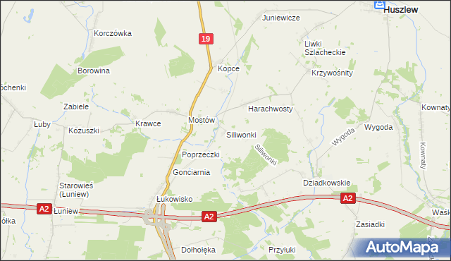 mapa Siliwonki, Siliwonki na mapie Targeo