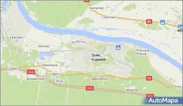 mapa Solec Kujawski, Solec Kujawski na mapie Targeo