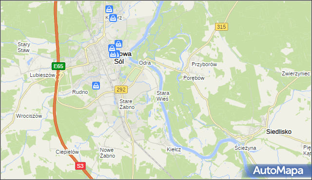 mapa Stara Wieś gmina Nowa Sól, Stara Wieś gmina Nowa Sól na mapie Targeo