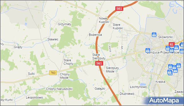 mapa Stare Sierzputy, Stare Sierzputy na mapie Targeo