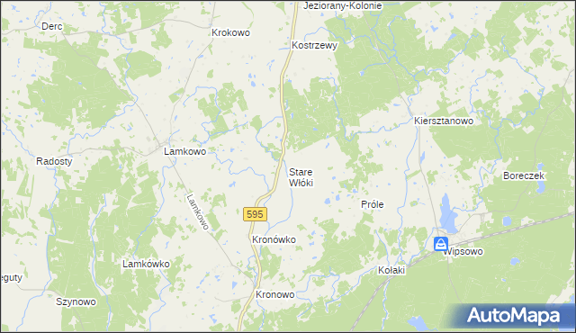 mapa Stare Włóki, Stare Włóki na mapie Targeo