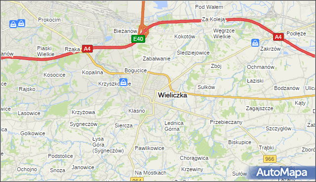 mapa Wieliczka, Wieliczka na mapie Targeo
