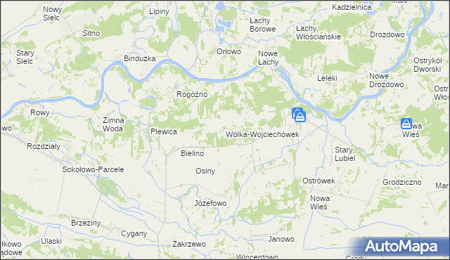 mapa Wólka-Wojciechówek, Wólka-Wojciechówek na mapie Targeo