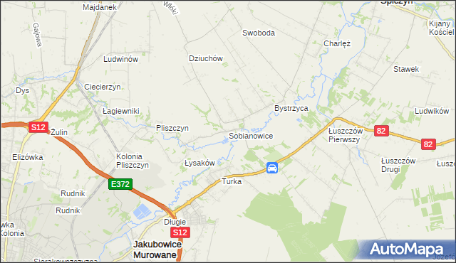 mapa Sobianowice, Sobianowice na mapie Targeo