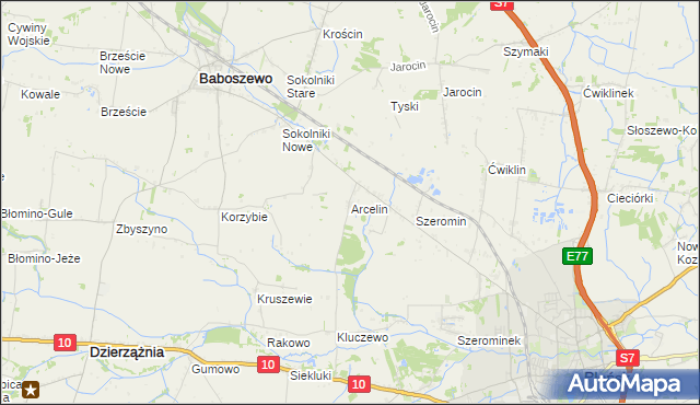 mapa Arcelin, Arcelin na mapie Targeo