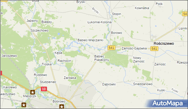 mapa Babiec Piaseczny, Babiec Piaseczny na mapie Targeo