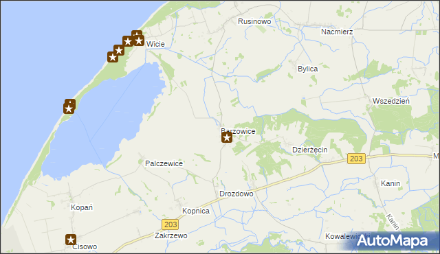 mapa Barzowice, Barzowice na mapie Targeo