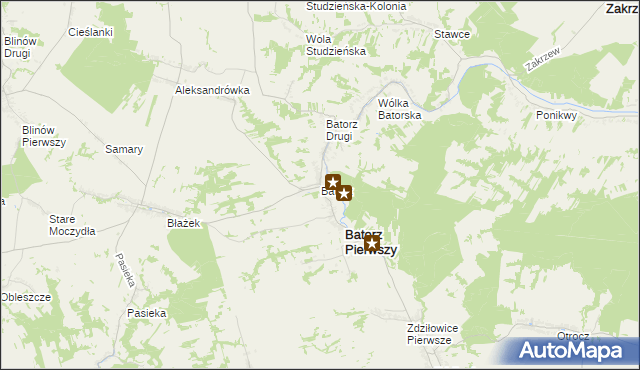 mapa Batorz, Batorz na mapie Targeo