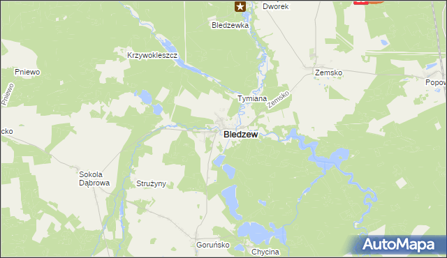 mapa Bledzew, Bledzew na mapie Targeo