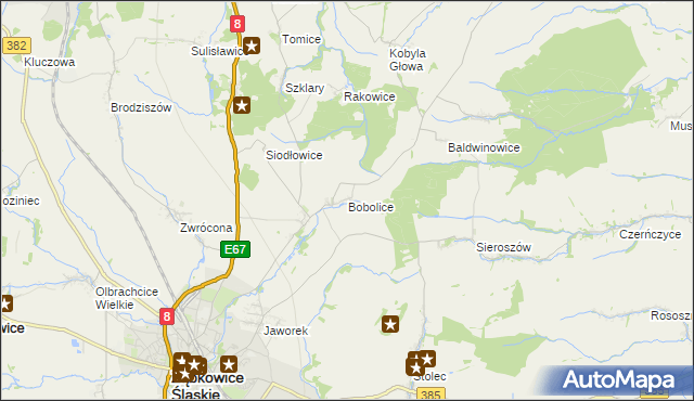 mapa Bobolice gmina Ząbkowice Śląskie, Bobolice gmina Ząbkowice Śląskie na mapie Targeo