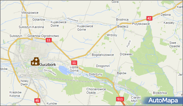 mapa Bogdańczowice, Bogdańczowice na mapie Targeo