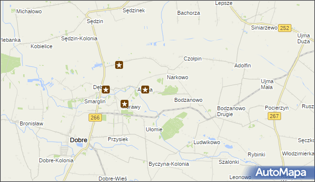 mapa Borowo gmina Dobre, Borowo gmina Dobre na mapie Targeo