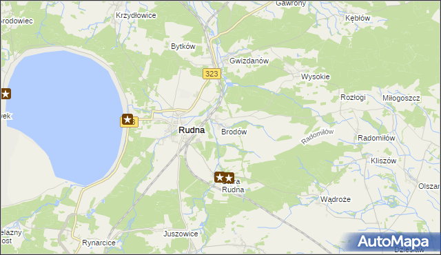 mapa Brodów, Brodów na mapie Targeo