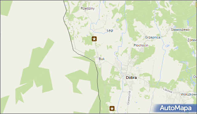mapa Buk gmina Dobra (Szczecińska), Buk gmina Dobra (Szczecińska) na mapie Targeo