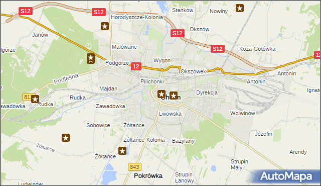 mapa Chełma, Chełm na mapie Targeo