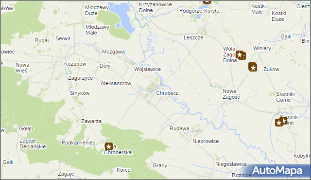 mapa Chroberz, Chroberz na mapie Targeo