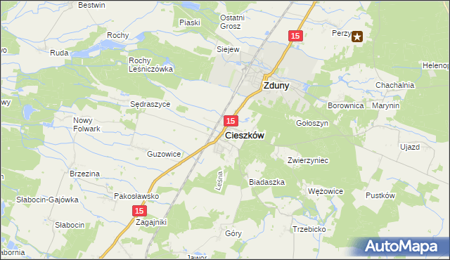 mapa Cieszków, Cieszków na mapie Targeo