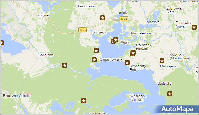 mapa Cimochowizna, Cimochowizna na mapie Targeo