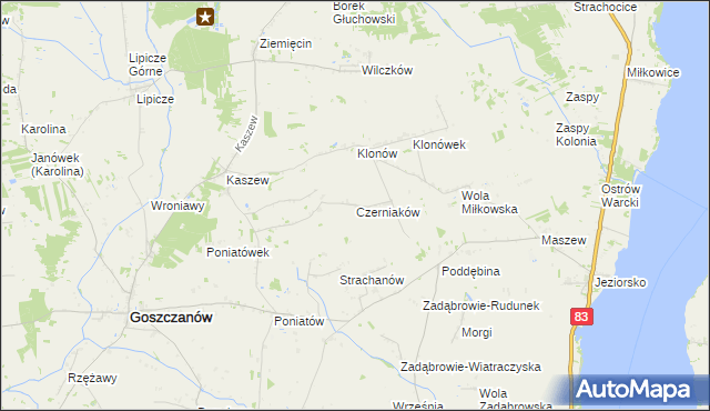 mapa Czerniaków, Czerniaków na mapie Targeo