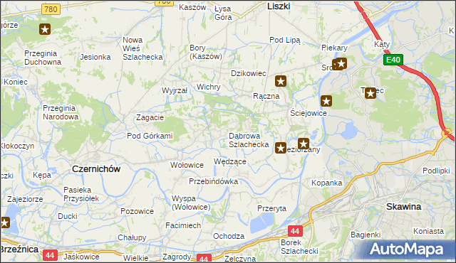 mapa Dąbrowa Szlachecka, Dąbrowa Szlachecka na mapie Targeo