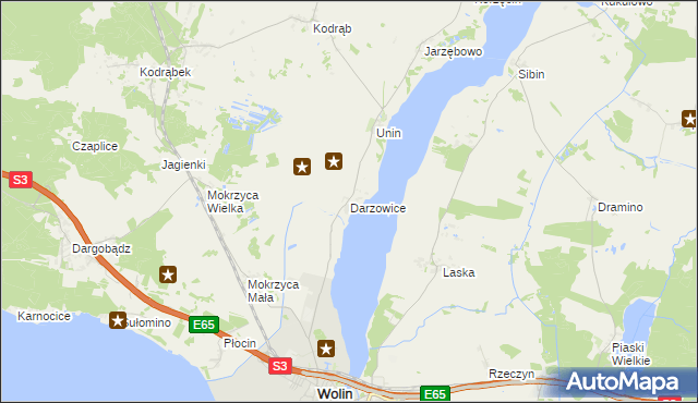 mapa Darzowice, Darzowice na mapie Targeo