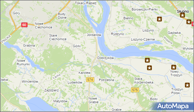 mapa Dobrzyków, Dobrzyków na mapie Targeo