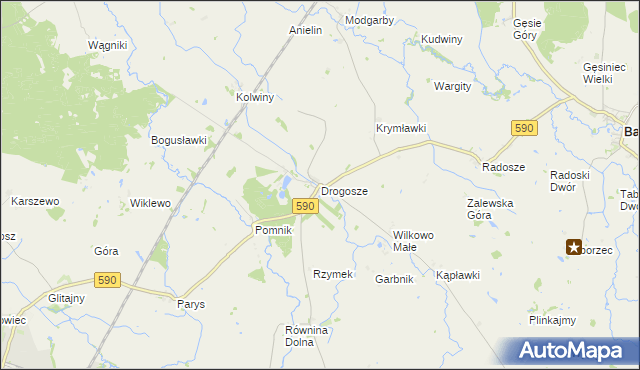 mapa Drogosze, Drogosze na mapie Targeo