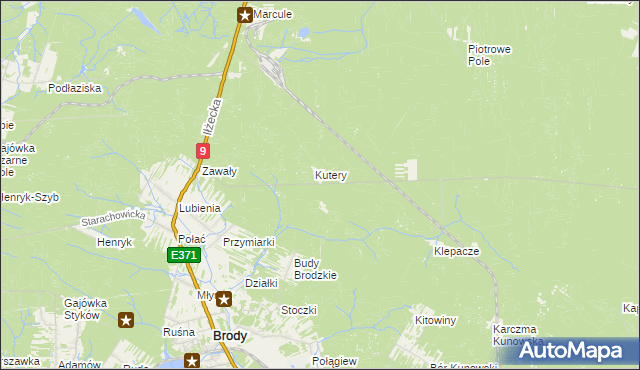 mapa Gajówka Klamocha, Gajówka Klamocha na mapie Targeo