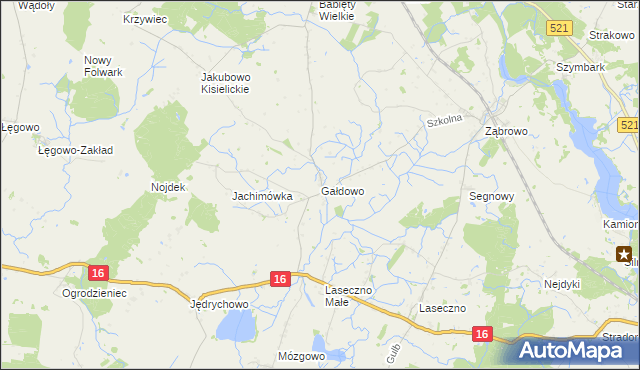 mapa Gałdowo, Gałdowo na mapie Targeo