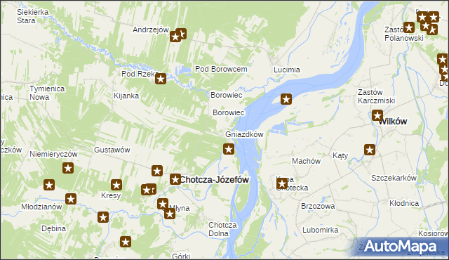 mapa Gniazdków, Gniazdków na mapie Targeo