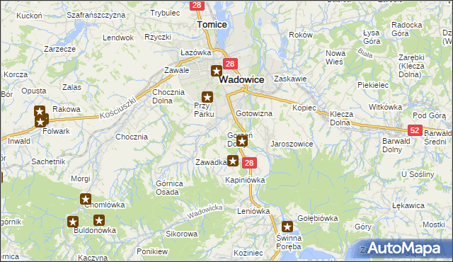 mapa Gorzeń Dolny, Gorzeń Dolny na mapie Targeo