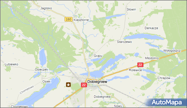 mapa Grąsy, Grąsy na mapie Targeo