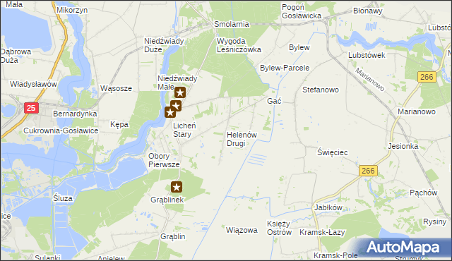 mapa Helenów Drugi gmina Kramsk, Helenów Drugi gmina Kramsk na mapie Targeo