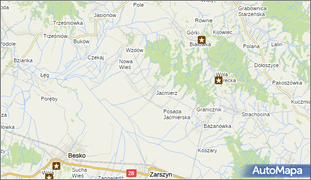 mapa Jaćmierz, Jaćmierz na mapie Targeo