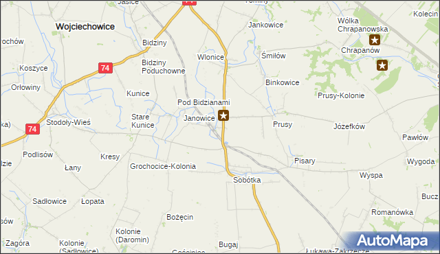 mapa Jakubowice gmina Ożarów, Jakubowice gmina Ożarów na mapie Targeo