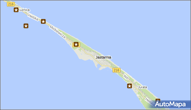 mapa Jastarnia, Jastarnia na mapie Targeo