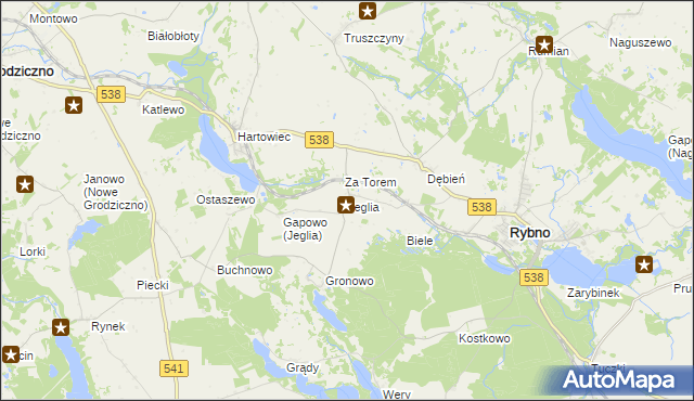 mapa Jeglia, Jeglia na mapie Targeo