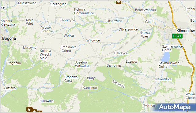 mapa Jurkowice gmina Bogoria, Jurkowice gmina Bogoria na mapie Targeo