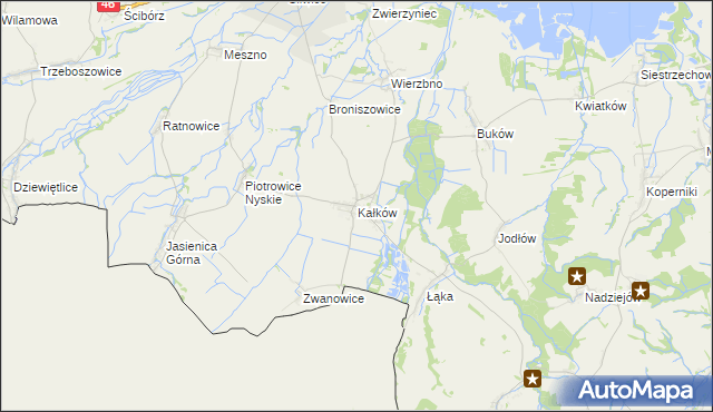 mapa Kałków gmina Otmuchów, Kałków gmina Otmuchów na mapie Targeo
