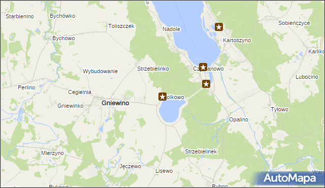 mapa Kolkowo, Kolkowo na mapie Targeo
